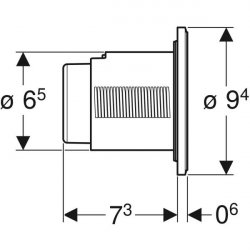 Geberit Type 01 Matt Chrome Dual Flush Button