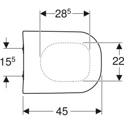 Geberit Smyle Standard Close Square Toilet Seat & Cover