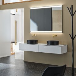 Geberit VariForm 750mm One Drawer White Vanity Unit for Lay-On Basin