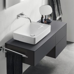 Geberit VariForm 1200mm Three Drawer Lava Vanity Unit for Lay-On Basin