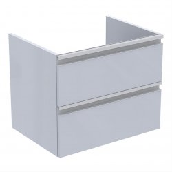 Ideal Standard Tesi Gloss Light Grey 80cm 2 Drawer Vanity Unit