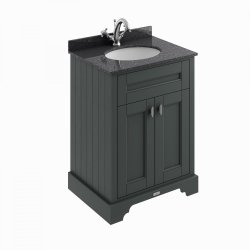 BC Designs Victrion 600mm Dark Lead 2 Door Basin Unit