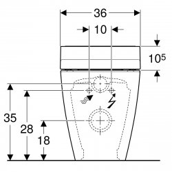 Geberit AquaClean Tuma Comfort Floor Standing Shower Toilet - White Glass