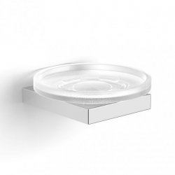 Essential Urban Square Soap Dish Holder with Glass Dish