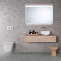 Geberit VariForm 400mm Round Lay-On Countertop Basin - No Overflow