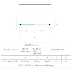 Kudos Original6 1100mm Sliding Door