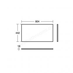 Ideal Standard Connect Air 800 x 442mm Worktop (Gloss White)