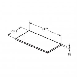 Ideal Standard i.life A 60cm Semi-Countertop Matt Greige Washbasin Unit
