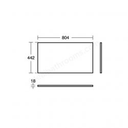 Ideal Standard Connect Air 800 x 442mm Worktop (Light Grey Wood)
