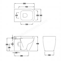 Essential Fushsia Back to Wall Pan