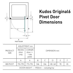 Kudos Original6 800mm Pivot Door
