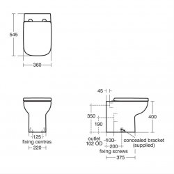 Ideal Standard i.life A 60cm Matt White WC Unit