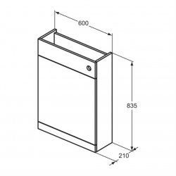 Ideal Standard i.life S 60cm Matt Greige Compact WC Unit