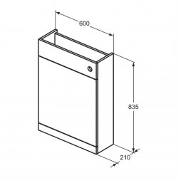 Ideal Standard i.life S 60cm Matt White Compact WC Unit