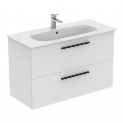 Ideal Standard i.life A Wall Hung 100cm 2 Drawer Matt White Vanity Unit