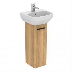 Ideal Standard i.life A 23cm Pedestal Natural Oak Washbasin Unit