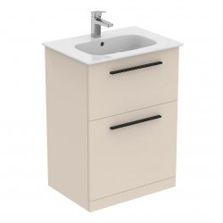 Ideal Standard i.life A Floorstanding 60cm 2 Drawer Matt Sandy Beige Vanity Unit