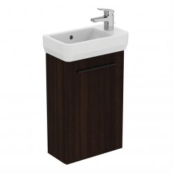 Ideal Standard i.life S Wall Hung 41cm 1 Door Coffee Oak Guest Washbasin Unit