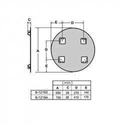 Roca Luna 550mm Circular Mirror