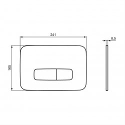 Ideal Standard Oleas M3 White Mechanical Dual Flushplate