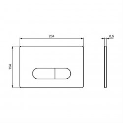 Ideal Standard Oleas P1 Brushed Chrome Pneumatic Dual Flushplate