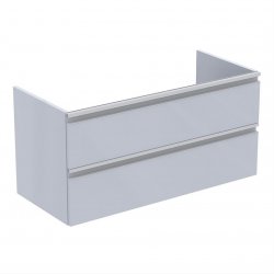 Ideal Standard Tesi Gloss Light Grey 100cm 2 Drawer Vanity Unit