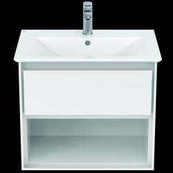 Ideal Standard Connect Air 600mm 2 Drawer Vanity Unit (Gloss White with Matt Grey Interior)