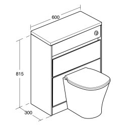 Ideal Standard Connect Air 600mm Floor Standing WC Unit (Matt Dark Brown with Matt White Interior)