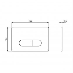 Ideal Standard Oleas M1 Black Mechanical Dual Flushplate