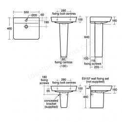 Ideal Standard Connect Air Cube 55cm Basin