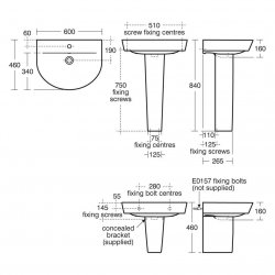 Ideal Standard Connect Air Arc 60cm Basin