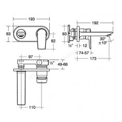 Ideal Standard Tesi Single Lever Built-in Basin Mixer Kit