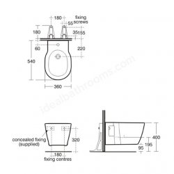 Ideal Standard Concept Wall Hung Bidet