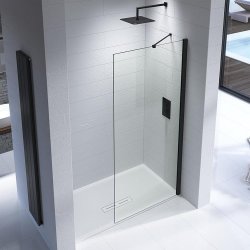 Kudos Ultimate 2 900mm Wetroom Panel (8mm Glass Matt Black)