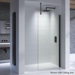 Kudos Ultimate 2 1200mm Wetroom Panel (8mm Glass Matt Black)