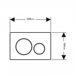 Geberit Sigma 20 Easy-to-Clean White/Bright Chrome/White Dual Flush Plate