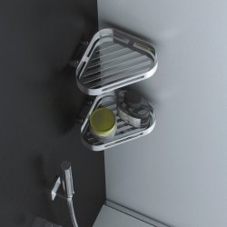 Origins Living S5 Corner Basket - Chrome