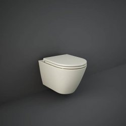RAK Ceramics Feeling Rimless 365mm Wall Hung Matt Greige Pan