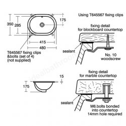 Ideal Standard Concept Oval 48cm Under Countertop Basin