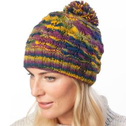 Pure wool - Shell Bobble Hat - Lightning