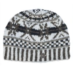 Cosmos beanie - hand knit - stone