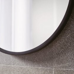 Origins Living 800mm Docklands Round Mirror - Black