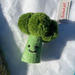 Broccoli - Wool Felt - Keyring