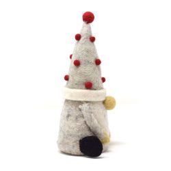 Handmade Christmas - Wool Felt Decoration - Pom Pom Gonk