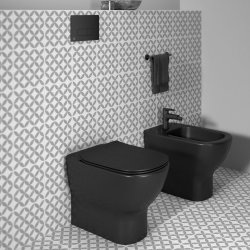 Ideal Standard Tesi Silk Black Back-to-Wall WC with Aquablade