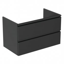Ideal Standard Tesi Silk Black 80cm 2 Drawer Vanity Unit