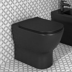 Ideal Standard Tesi Silk Black Back-to-Wall WC with Aquablade