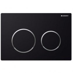 Geberit Omega 20 Black/Gloss Chrome/Black Dual Flush Plate