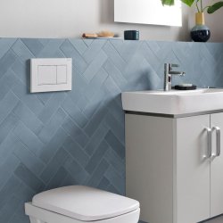 Geberit Sigma 30 Dual Flush Plate - Matt White & White