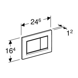 Geberit Sigma 30 Dual Flush Plate - Matt White & White